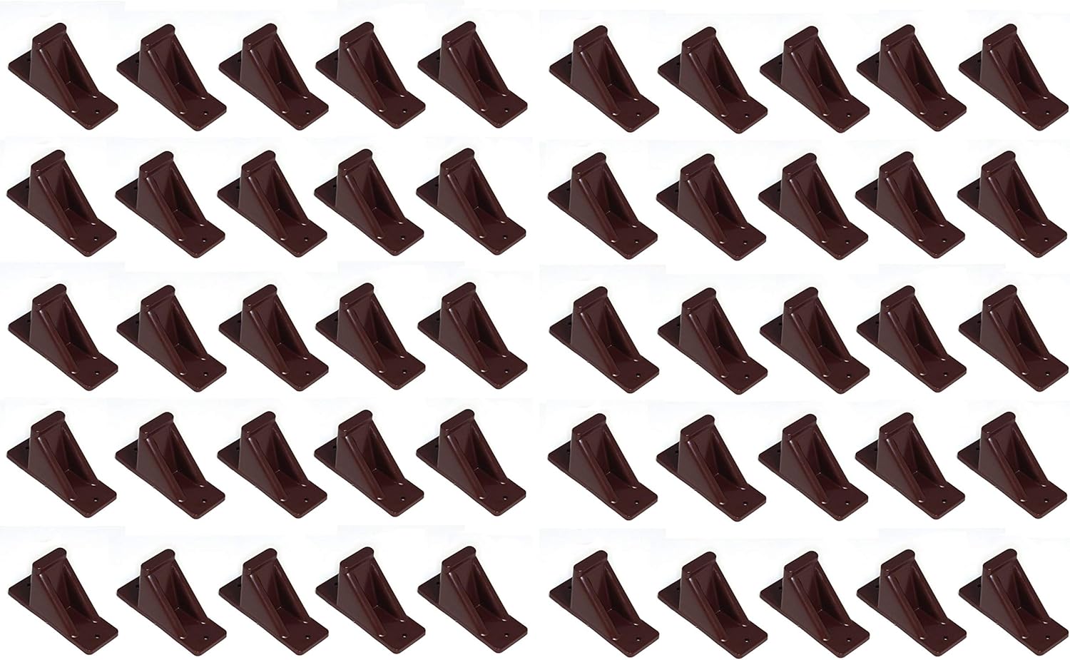 Brown Plastic Mini Roof Snow Ice Guard - Multi-Quantity Pack | Prevents Sliding Snow Stops Buildup (100)