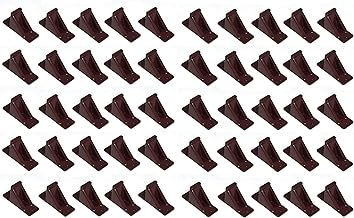 JSP Manufacturing Brown Plastic Mini Roof Snow Ice Guard - Multi-Quantity Pack | Prevents Sliding Snow Stops Buildup (50)