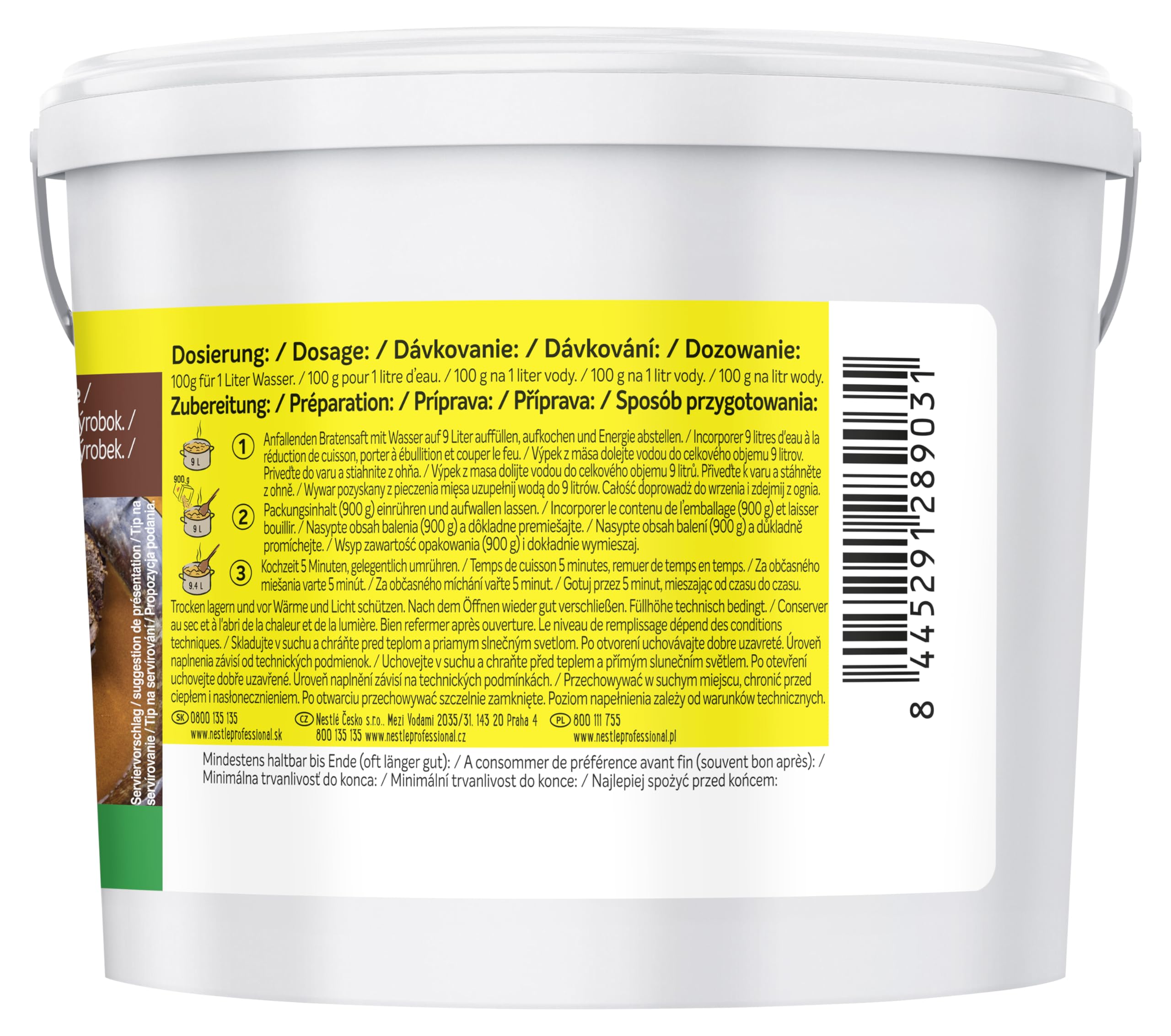 MAGGI Professional Bratensaft pastös, keine kennzeichnungspflichtige Allergene, Ergiebigkeit 9,4 L, 1er Pack (1 x 900g GastroBox)