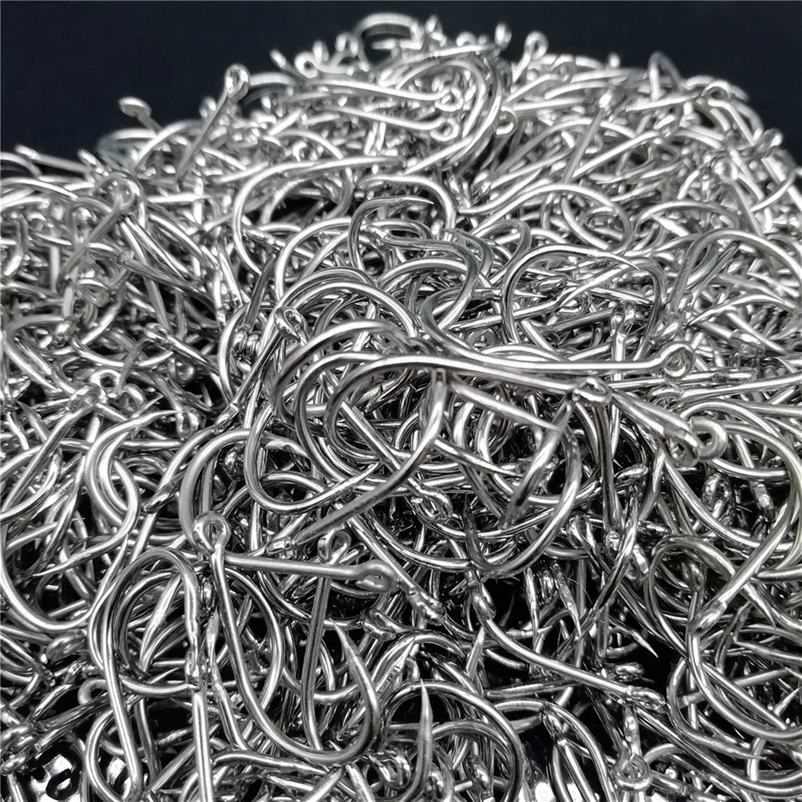 Angelhaken Kreis Haken Bulk 1000 Stück/Lot Eyed Angelhaken Jig Haken 3# -15# Barbed Fishhooks Angeln Zubehör Großhandel Angeln Kit (Color : Flat Head, Model Number : 7#)