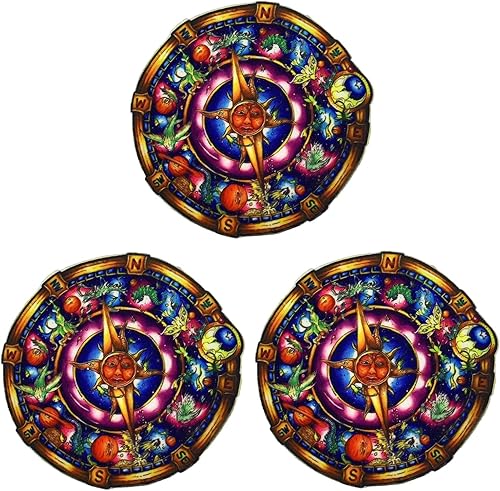 3 piezas de brújula para coser y coser parche moderno multifuncional, aplique autoadhesivo para ropa, vestido, sombrero, jeans, maleta, accesorios
