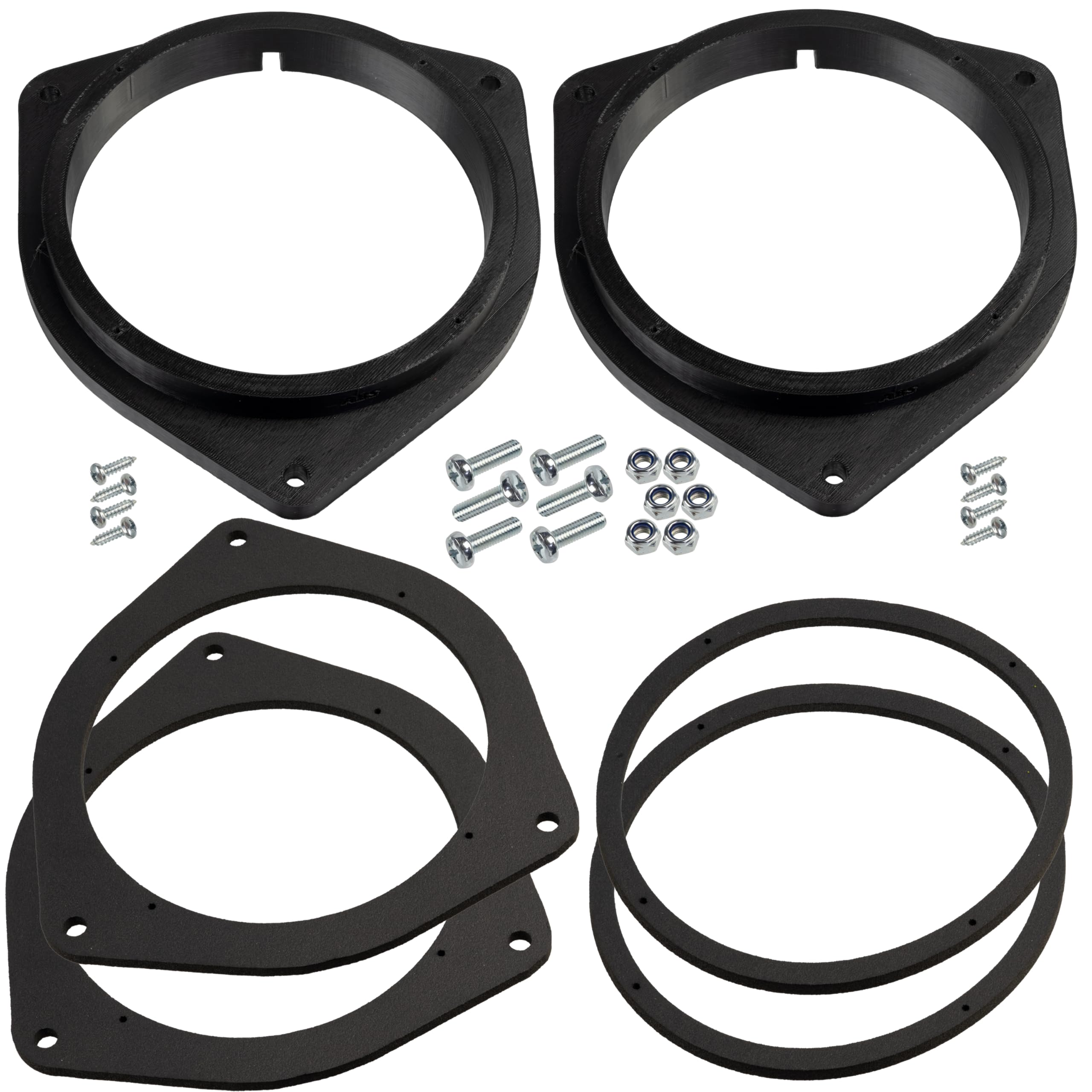 Aerzetix Set di 2 adattatori per altoparlanti Ø165 mm compatibile con Toyota Auris I(E150) / Avensis II(T25) / III(T27) / Corolla IX(E120) / Verso II(R1) / RAV4 II(XA2) / V(XA5) / Aygo X(AB7)