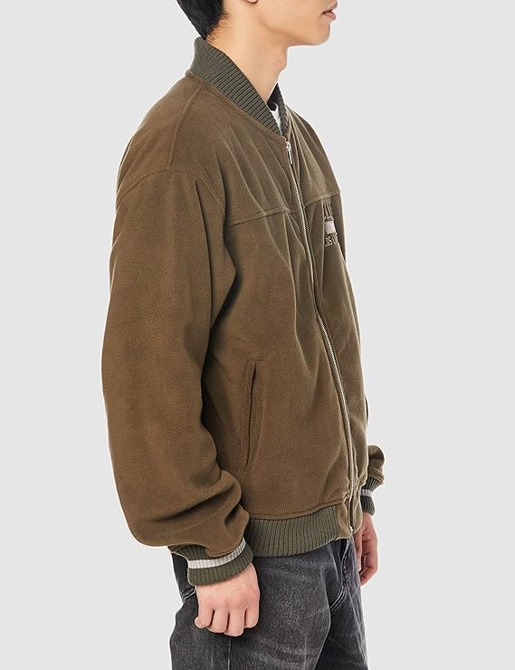 Amazon | [エクストララージ] ジャケット EMBROIDERED RIB LINE FLEECE