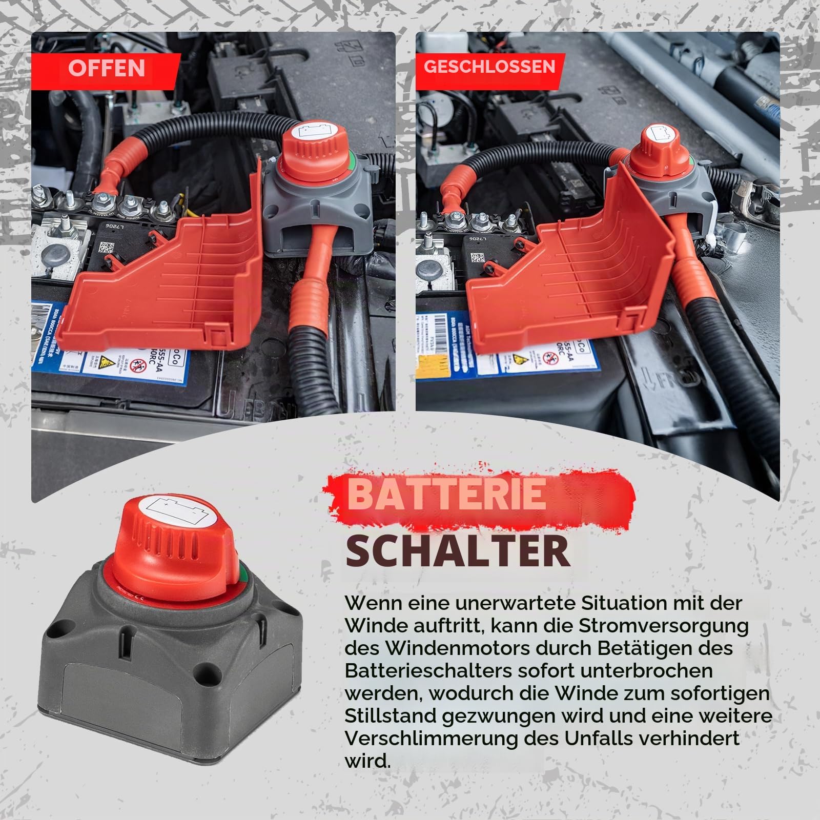 RUGCEL 20000LB Elektrische Seilwinde 12V, 9072KG Bergewinde mit Synthetikseil, IP67 Wasserdicht, für LKW, Traktor, Nutzfahrzeuge, Abschleppwagen, Offroad Fahrzeuge und Forstwirtschaft