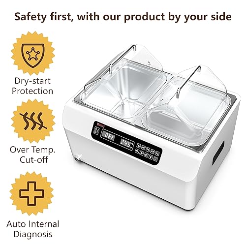 Miniatura 3 de 4E's USA Baño de agua de laboratorio baño de agua eléctrico digital de laboratorio de 24 litros con control preciso de temperatura, doble función de