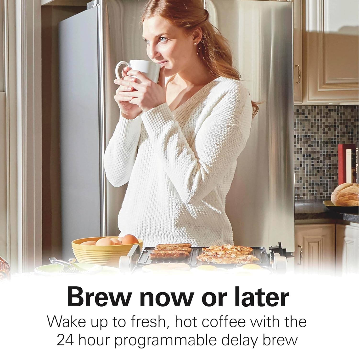 Hamilton Beach 12 Cup Programmable Hot & Iced Coffee Maker, Easy-to-Use Touch-Activated Display, R49620 (Renewed)