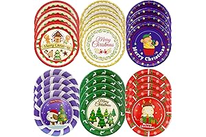 Fancy Land Christmas Disposable Plates Set
