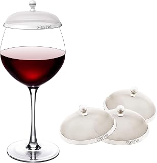 BevHat Stainless Steel Drink Covers (4 Pack), Wine Glass Covers for Outdoors, Protect Cocktails, Coffee Mugs, Tea Cups, Beers, Keep Bugs Out, Wine Accessories & Drink Lids
