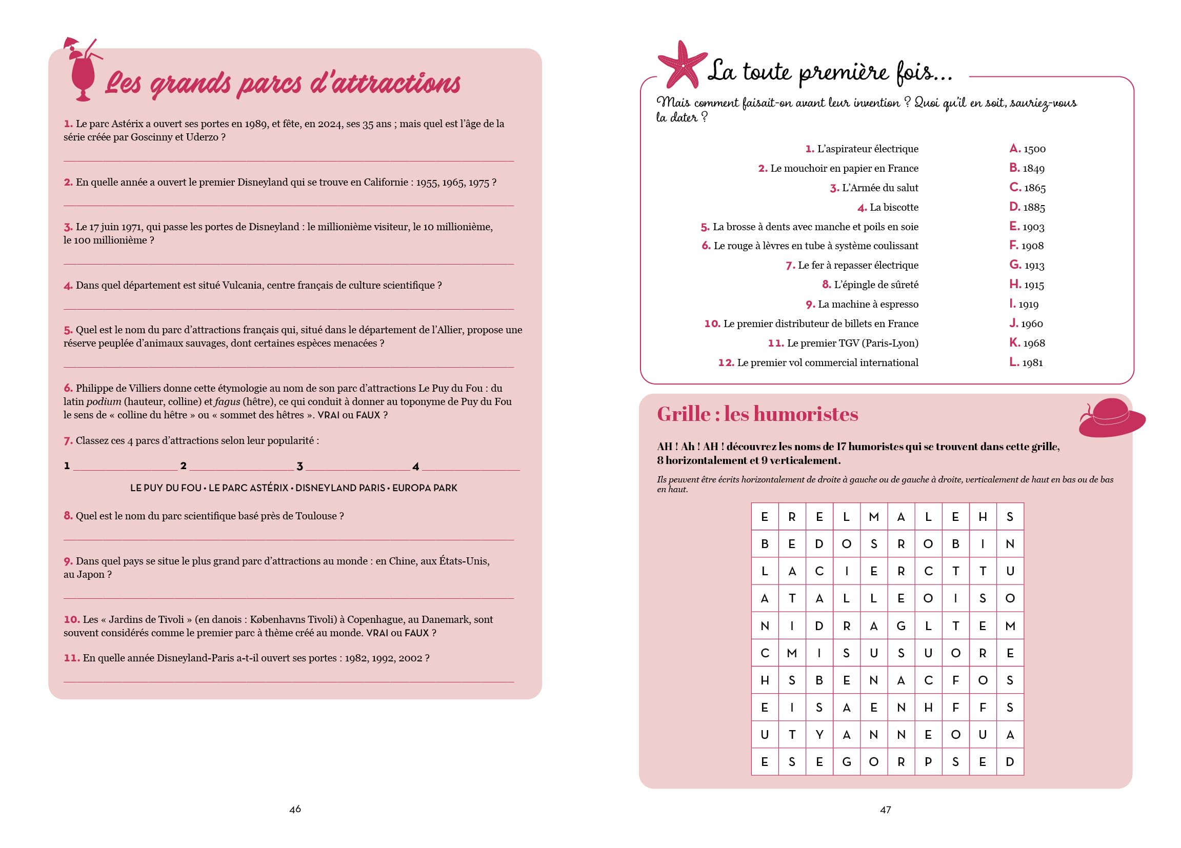 Cahier de jeux culture générale