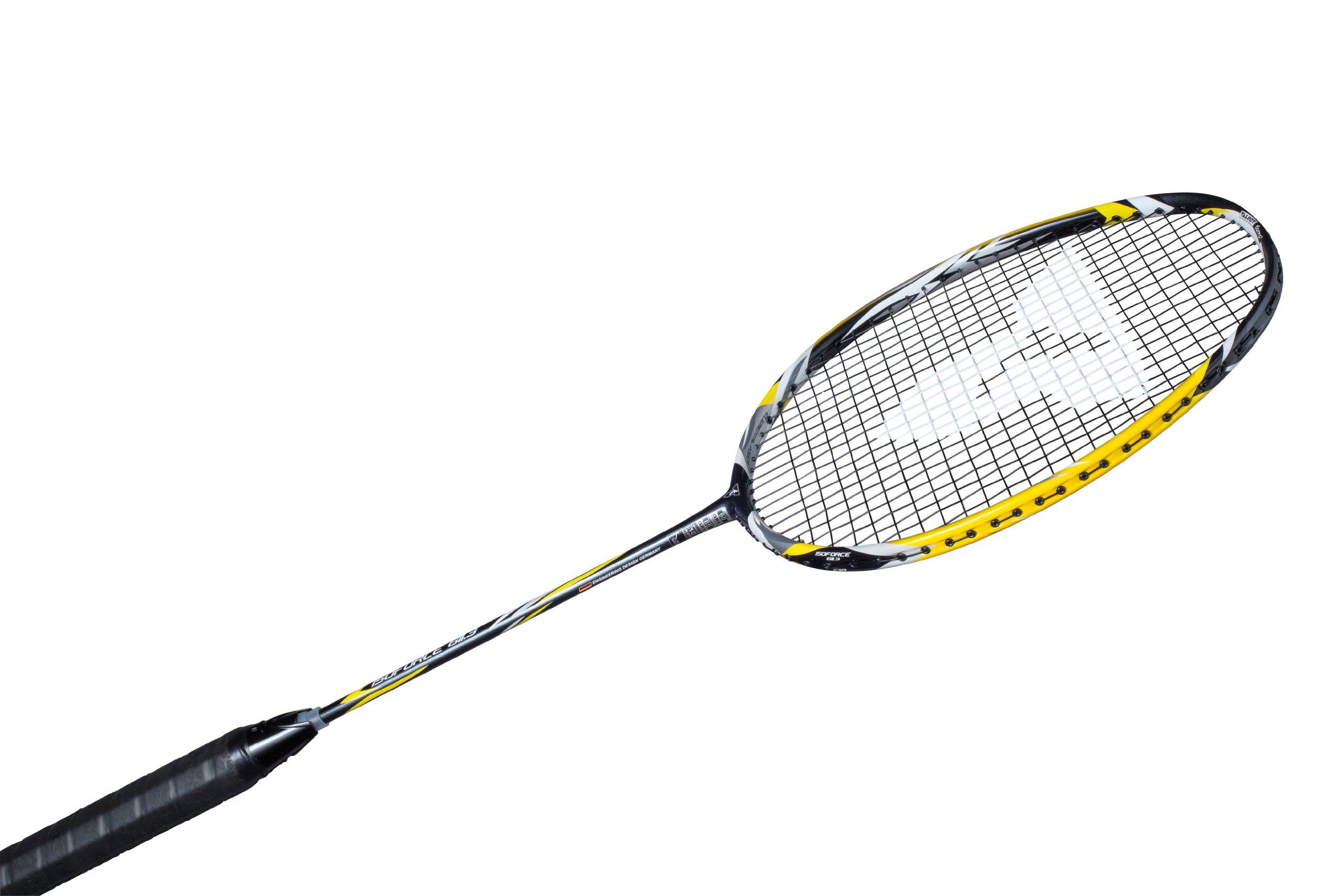 Talbot Torro Badminton Schläger Isoforce 611.3 C4, Schwarz/Gelb, M, 439516