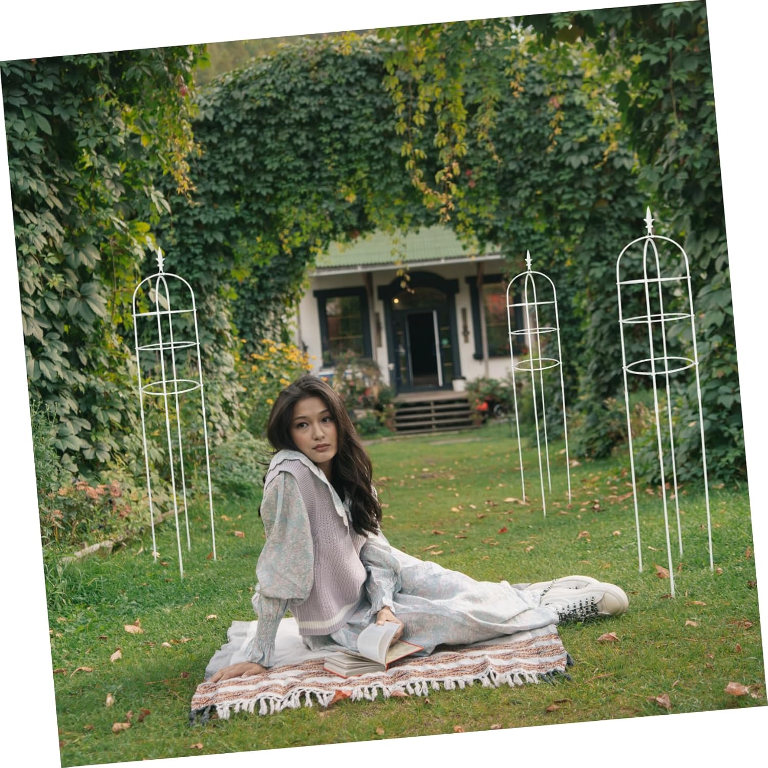 1.6m Plant Support Trellis for Potted Plants Garden Trellis Safe Material for Climbing Vines and Roses