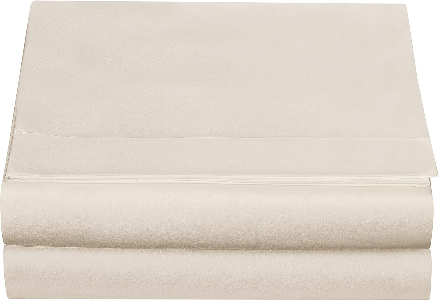 Hotel Luxury Oeko-Tex Certified Wrinkle & Fade Resistant Double Brushed Ultra Soft Microfiber Cozy & Comfy 1 Piece Single Flat Sheet, Cream, King 102" x 105" : Home & Kitchen