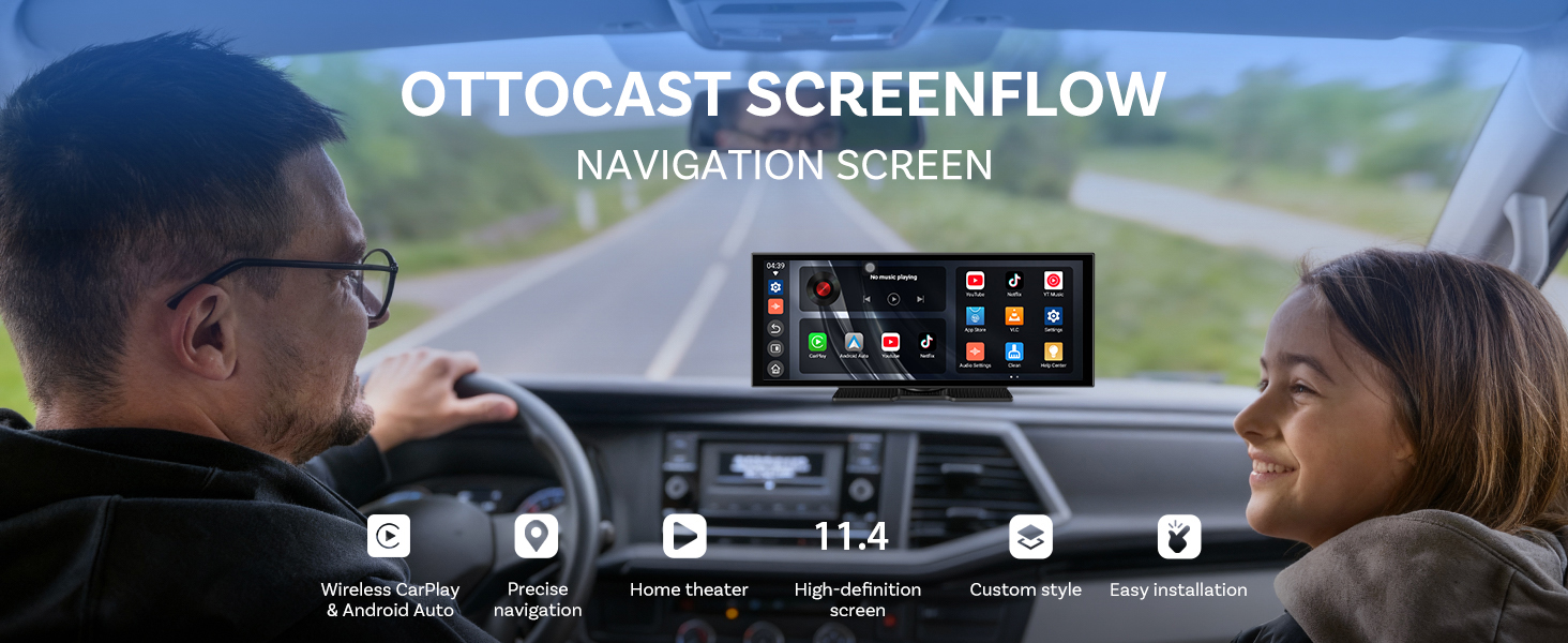 OTTOCAST 11.4インチ　ScreenFlow Ottocast ScreenFlow 11.4