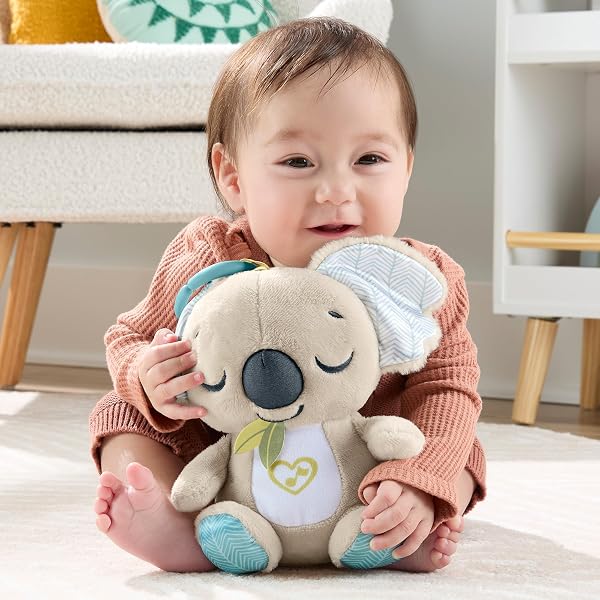 フィッシャープライス(fisher price) どこでもいっしょ!おやすみコアラ 赤ちゃん・幼児のおもちゃ ぬいぐるみ 0ヶ月から グレー JBD65 - 2
