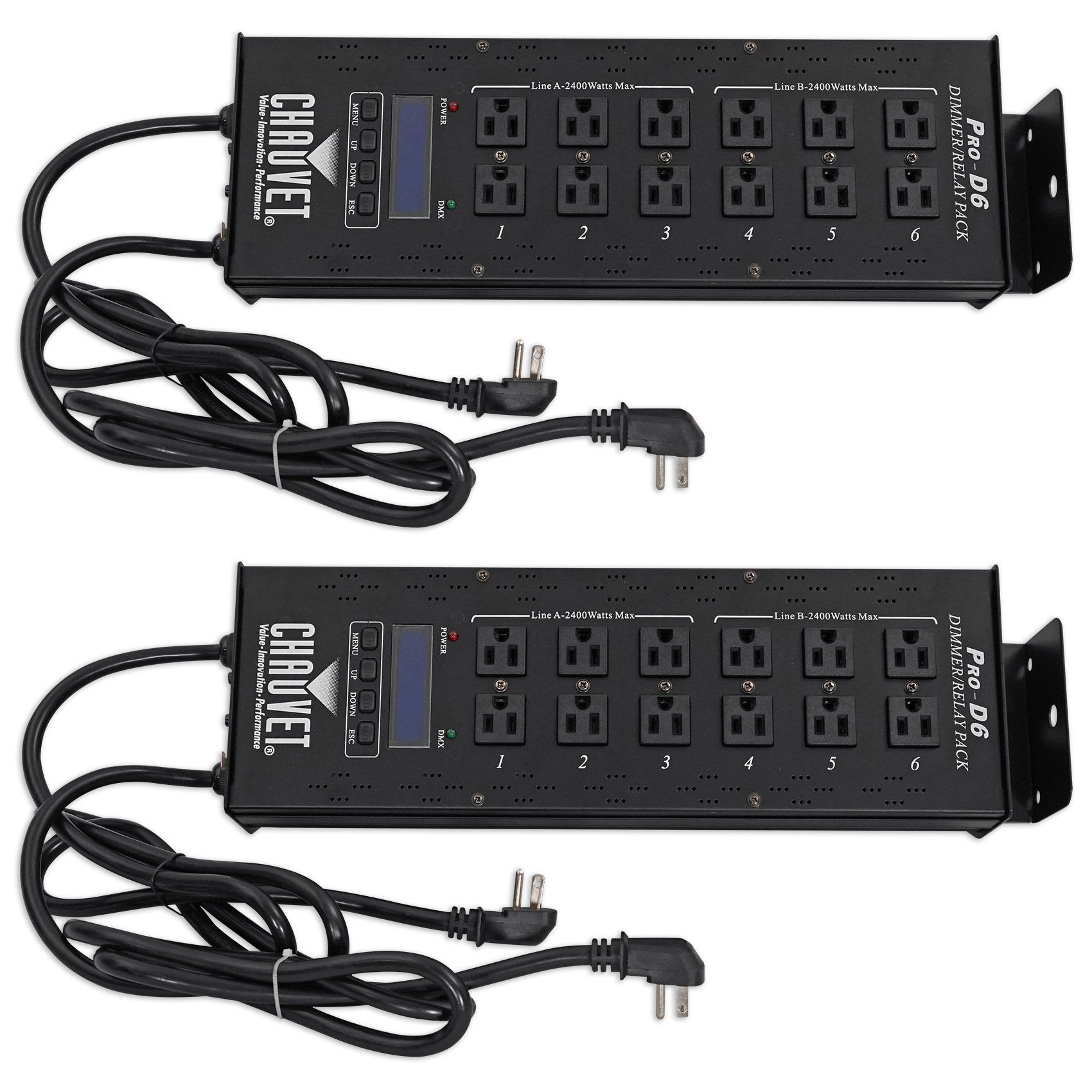 Amazon.com: Pair of (2) Chauvet Pro-D6 6 channel 20 Amp DMX-512