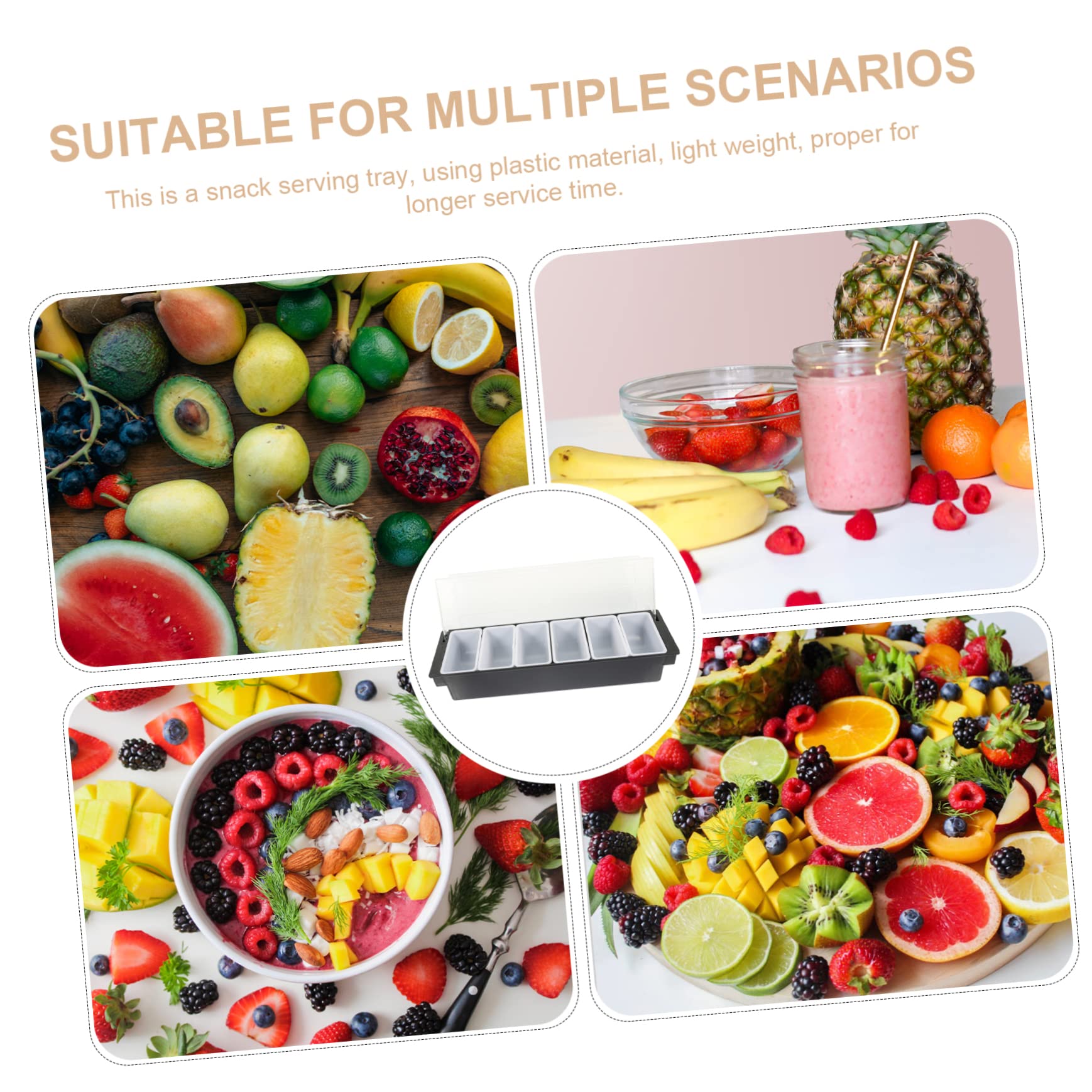 Mikinona Contenitore Per Frutta Secca Plastica Con Scomparti Scatola Snack Per Feste e Nic Per Dolci e Stuzzichini