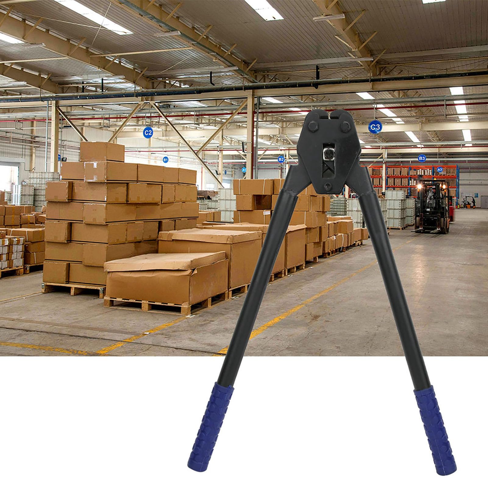 SUNGOOYUE Manualne Szczypce Zaciskowe do Taśm, 16-19mm PP PET do Opakowań