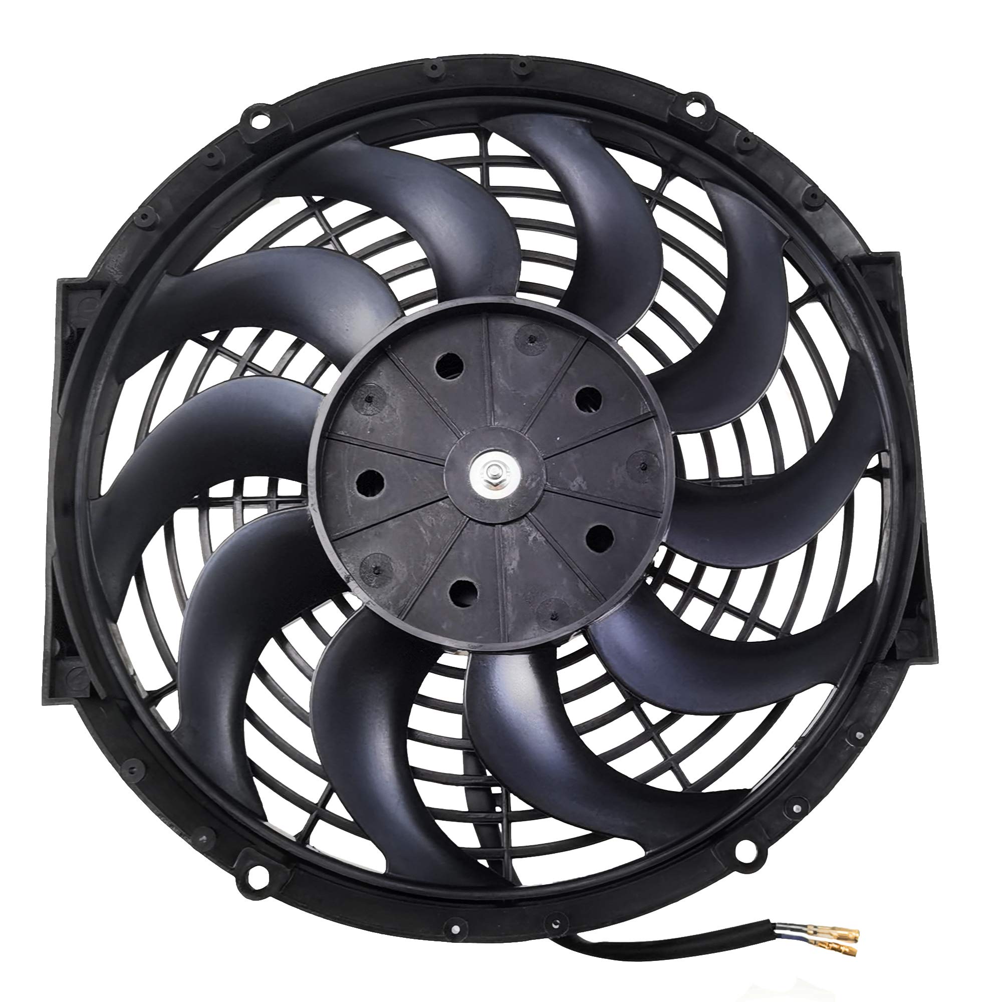 Ucreative Lot de 2 ventilateurs de radiateur électriques fins de 30,5 cm haute performance 12 V avec kit de montage universel