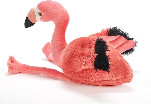 Miniatura 5 de The Petting Zoo Flamenco de peluche, regalos para niños, animales salvajes del zoológico Onez, juguete de peluche de flamenco de 12 pulgadas