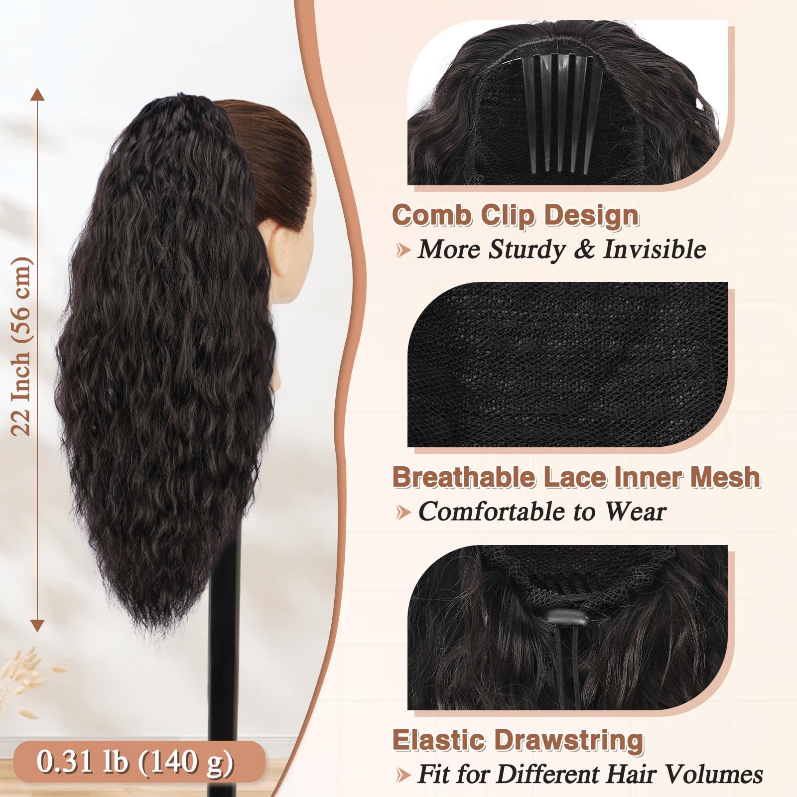 BARSDAR Drawstring Ponytail - Image 2