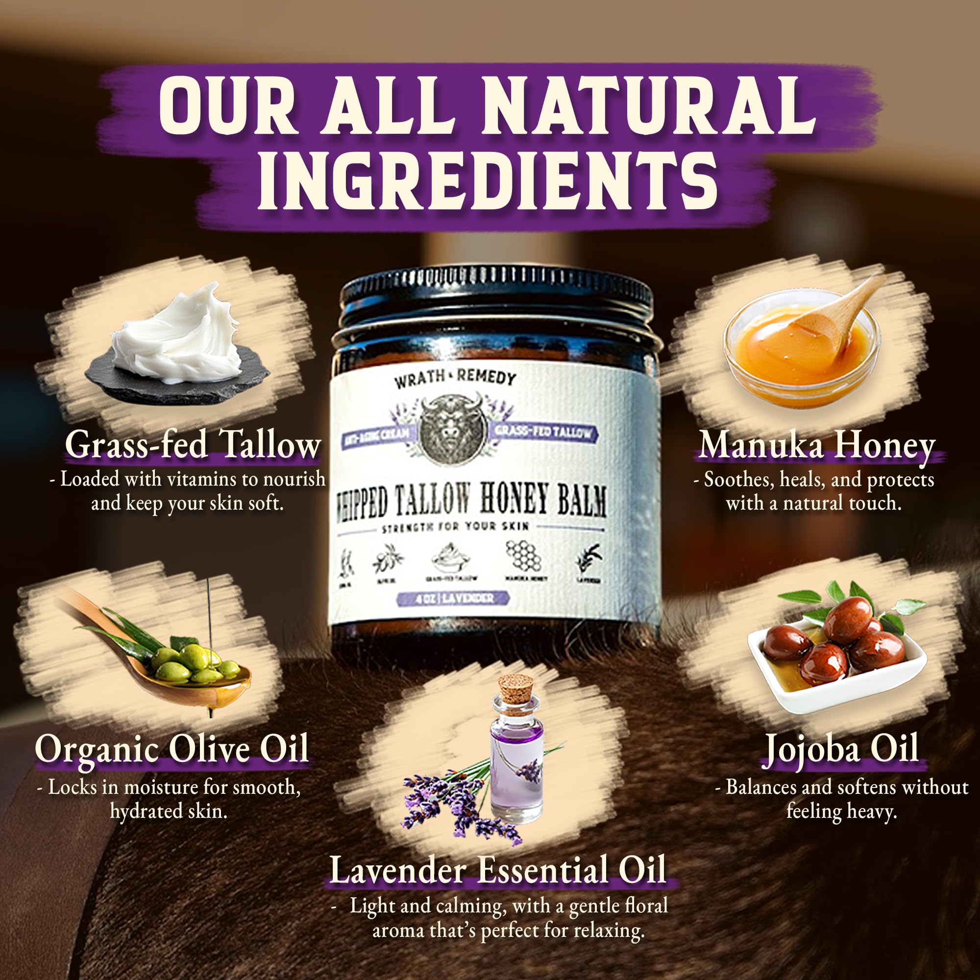 Beef Tallow Balm Moisturizer for Skin