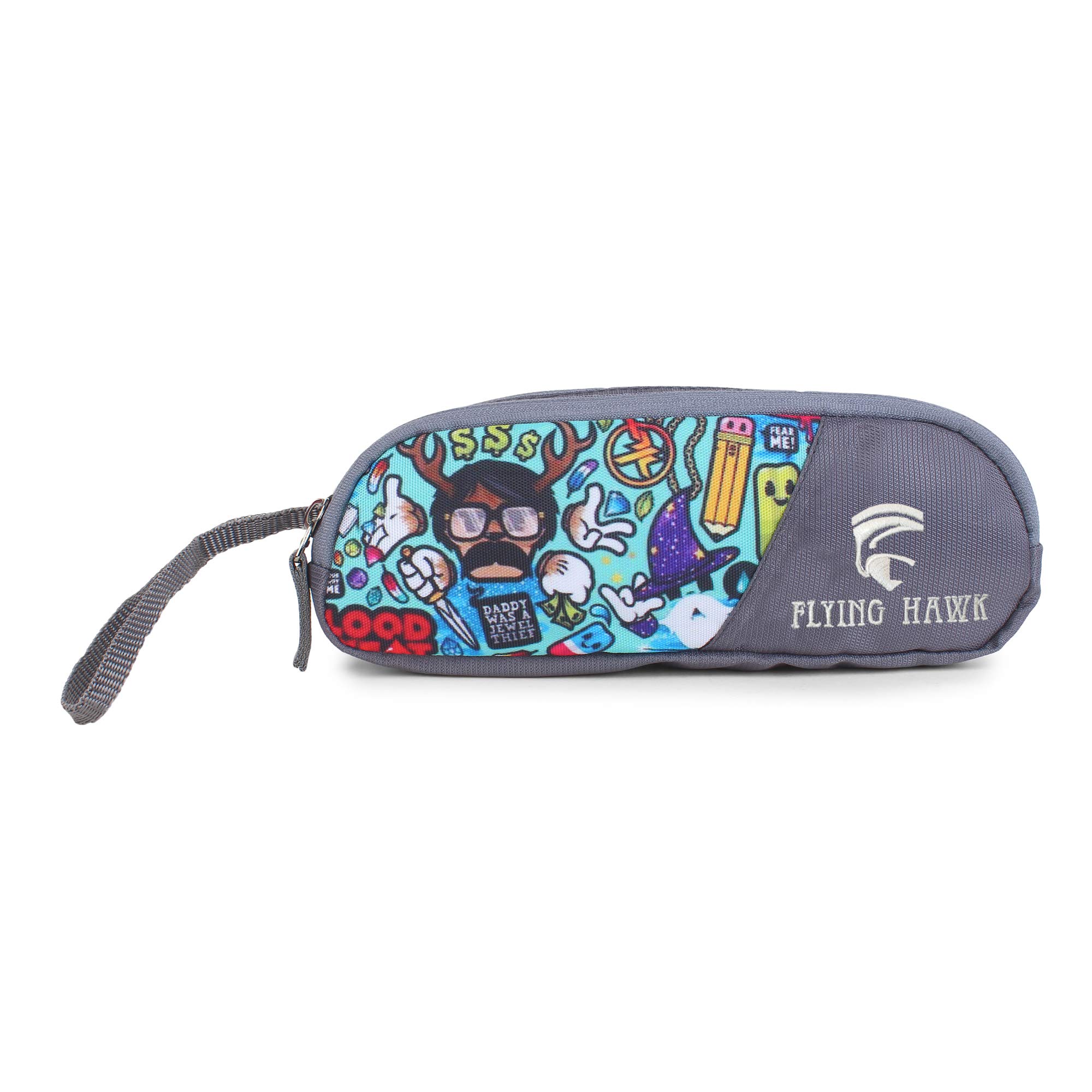 Multifunctional Travel Bag Medium Makeup Organiser Cosmetic Case, Travel pouch for women, makeup pouch,Pen & Pencil Pouch Bag Case for School Supplies for Kids. (Green Black Grey)