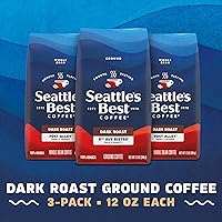 Vista 2 de Seattle's Best Coffee, Café molido tostado oscuro, 6th Ave Bistro, 100% Arábica, 3 bolsas (12 onzas cada una)