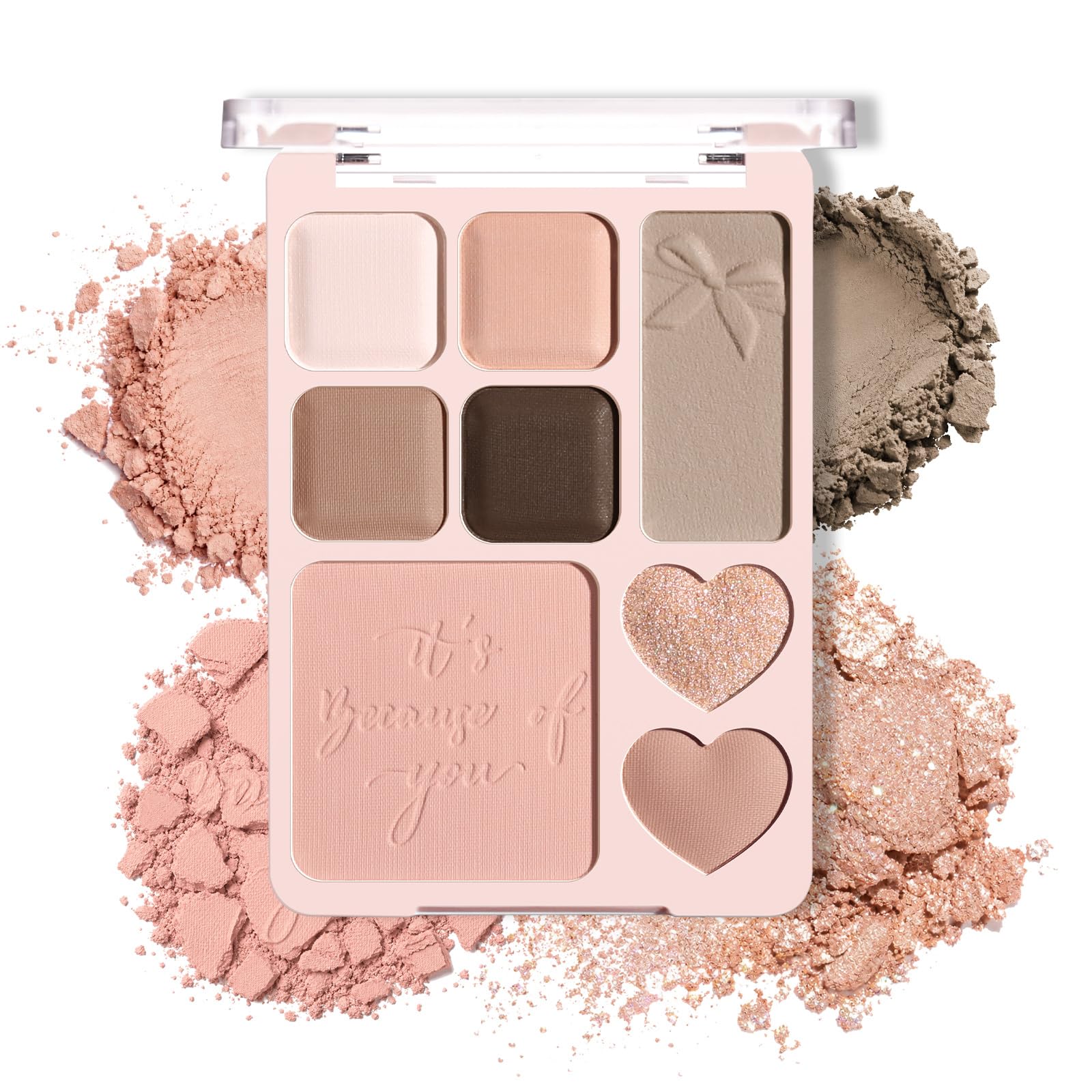 All-in-One Eyeshadow and Blush Contour Makeup Palette (01 Sunset Romance)