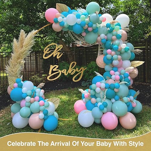 Miniatura 2 de Bonito letrero de Oh Baby  Letrero de madera para baby shower con letras pintadas doradas  Adorable cartel de bebé para decoración de fiesta de