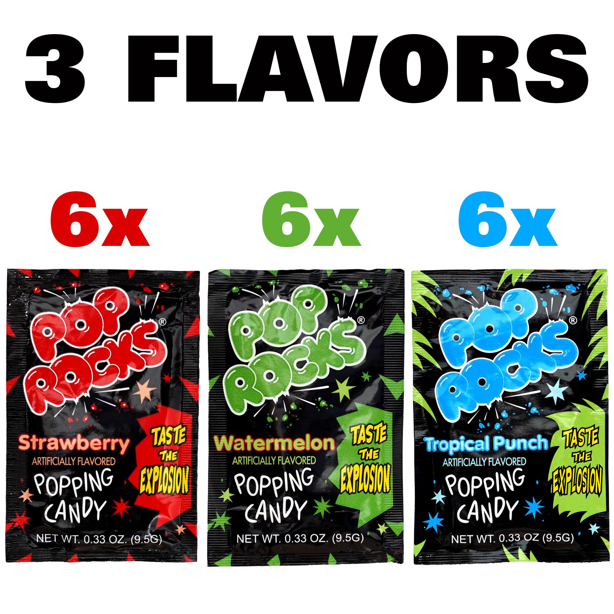 Amazon.com : The Hampton Candy Company Pop Rocks Candy 18 Pack, 6