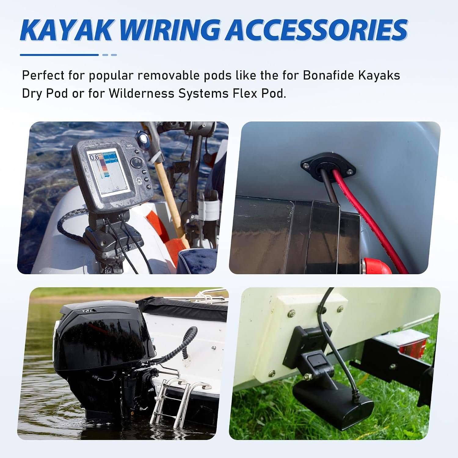 Through Hull Wiring Kit Fits for Wilderness Systems Kayak image 5