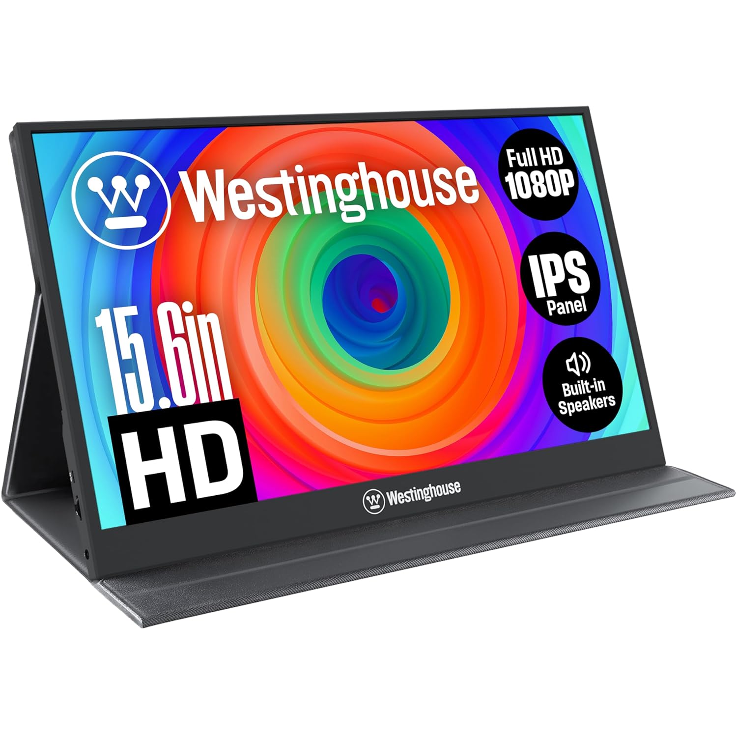 Westinghouse 15 6 Inch Portable Monitor for Laptop Travel 1080p 60Hz IPS Display Full HD Screen with Magnetic