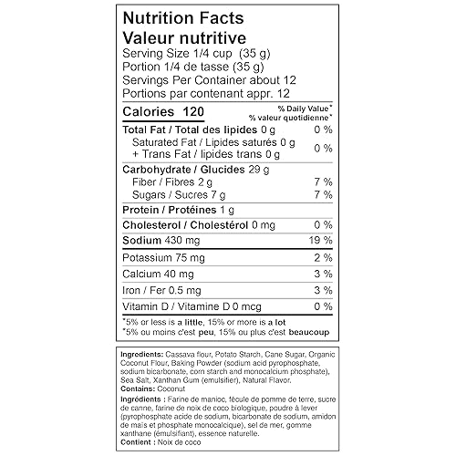 Miniatura 2 de XO Baking Co. Mezcla gourmet sin gluten para panqueques y waffles sin OMG, Kosher sin arroz, sin maní, sin soya sin lácteos sin conservantes sin