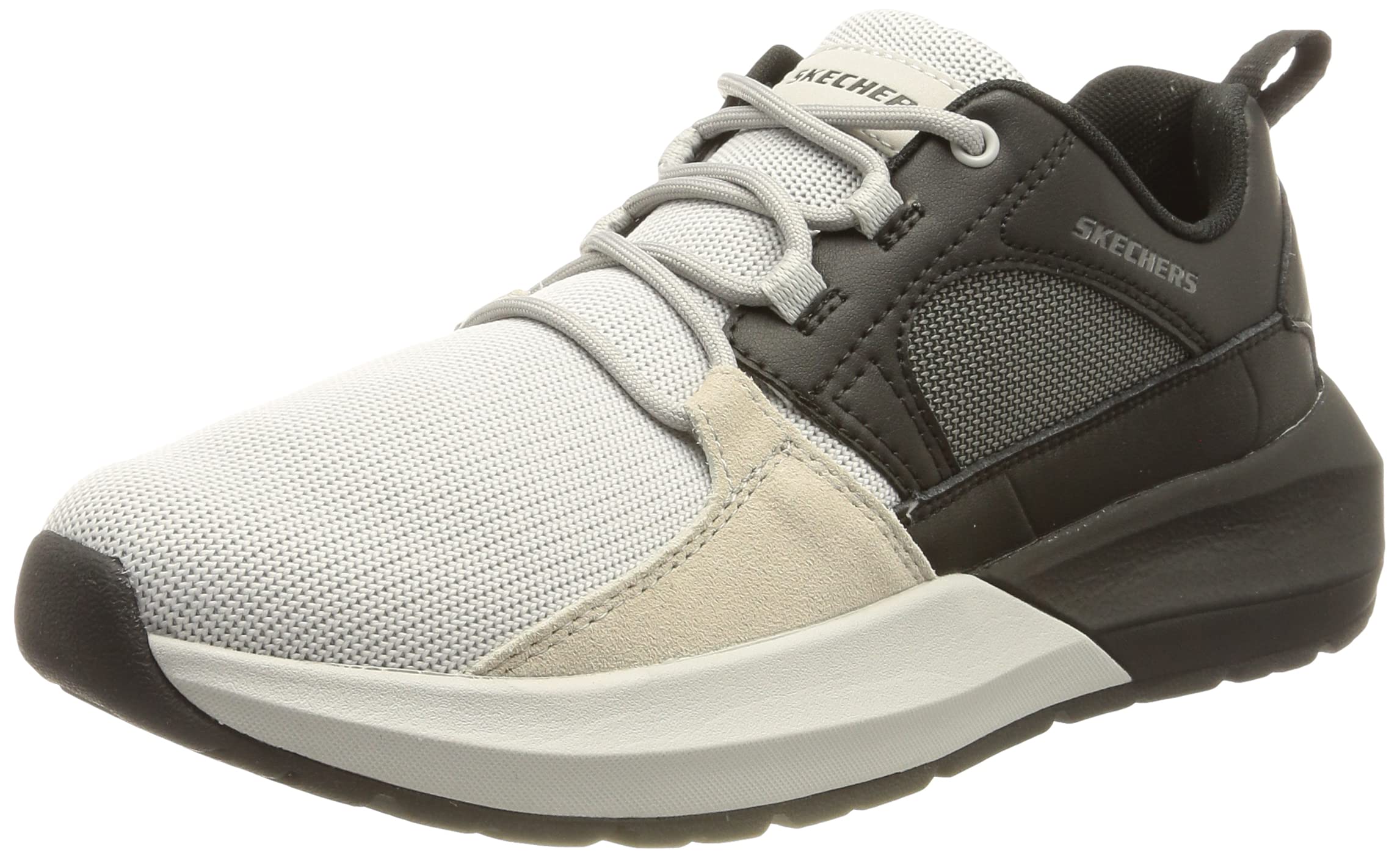 Skechers Neville - CARTH Lace Up Shoes for Men - Air-Cooled GOGA Mat Insole Cushioned Midsole with Flexible Rubber Traction Outsole Leather and Mesh Upper Walking Shoes Black (B0973CG4RY) Amazon Price History, Amazon Price Tracker