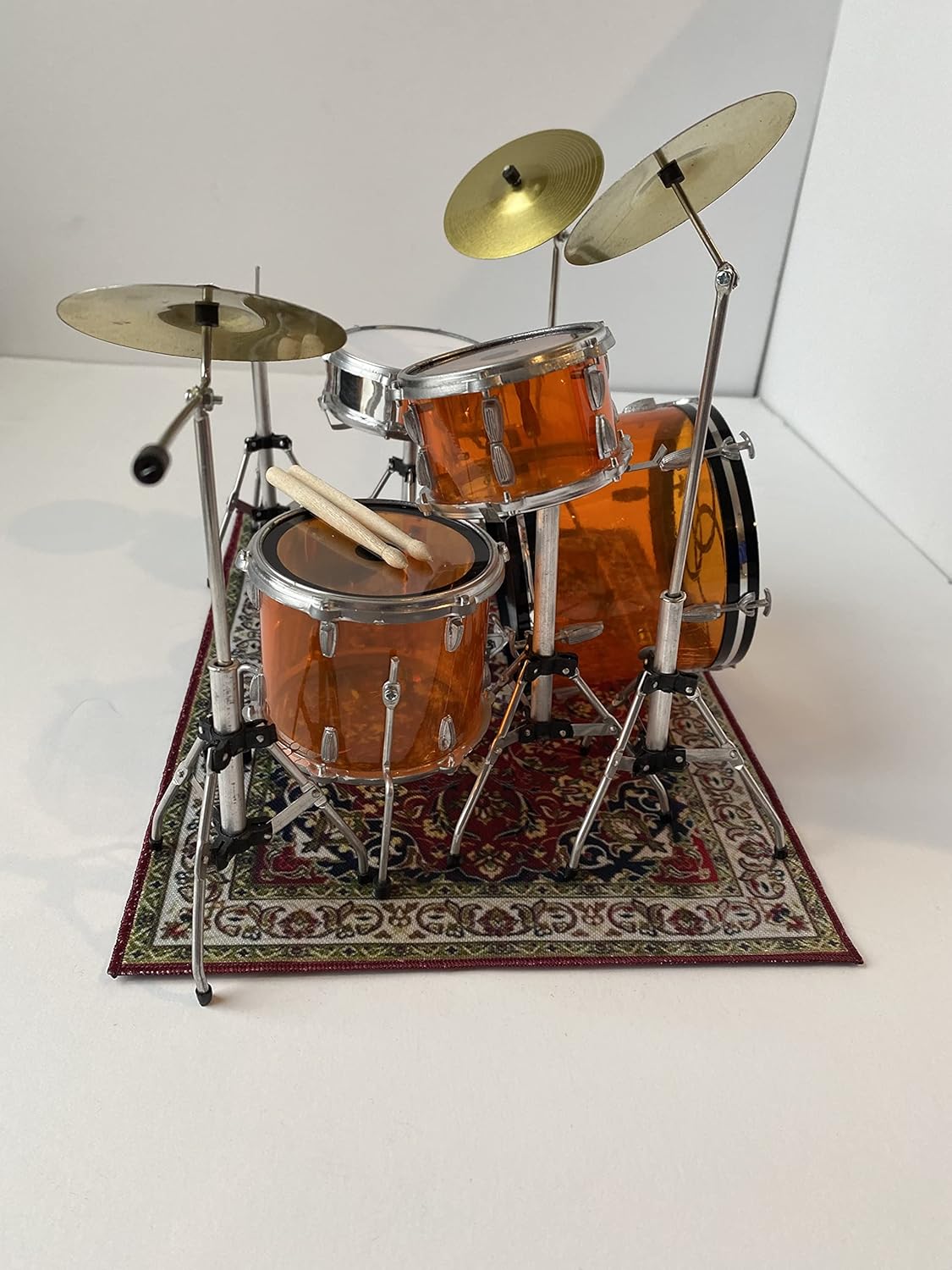 FanMerch Miniature Vintage Drum Rug for 1:4 Scale Axe Heaven Drum Kits for Display Only