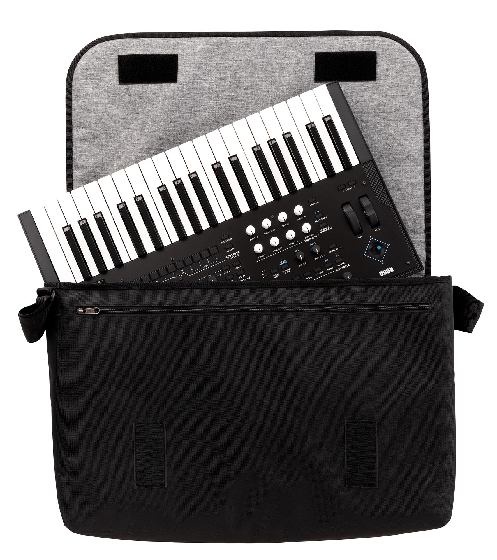 Sequenz - Étui de transport multifonction pour équipement de taille moyenne tels que : Korg Wavestate, Opsix, Modwave, Minilogue – Gris/Noir