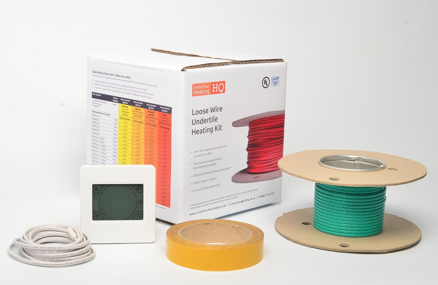 Underfloor heating wire kit 2800w 14 to 18.5m2 Amazon.co.uk DIY