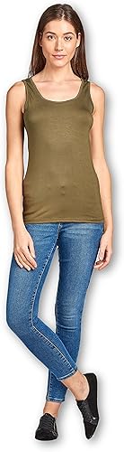 Miniatura 5 de Camiseta sin mangas de bambú extra suave para mujer, fabricada en Estados Unidos