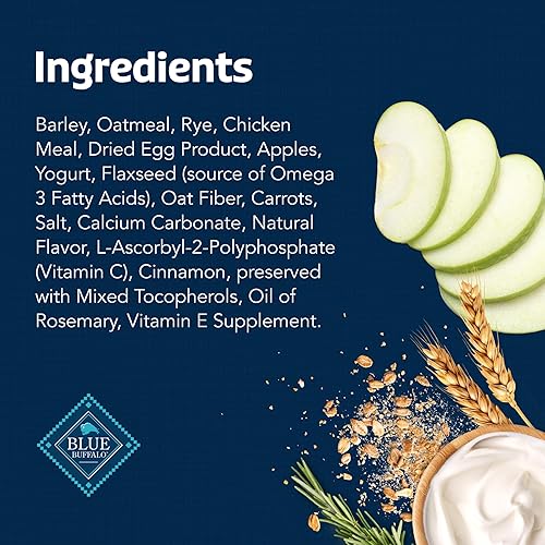 Miniatura 78 de Blue Buffalo Health Bars - Galletas crujientes para perros, horneadas al horno con ingredientes naturales, tocino, huevo y queso, bolsa de 16 onzas