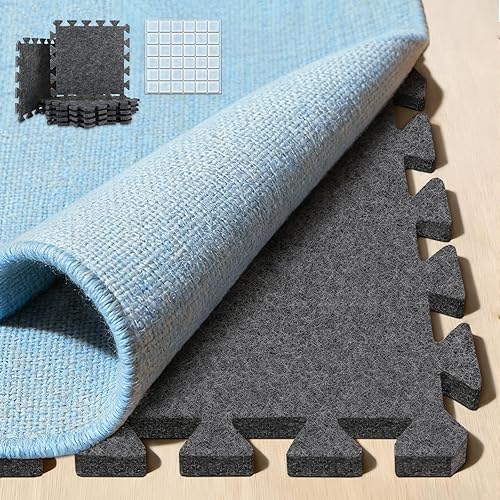 BXI Almohadilla de alfombra entrelazada insonorizada, 10 unidades, 11 x 11 x 0.4 pulgadas, antideslizante, reducción de ruido de alta densidad