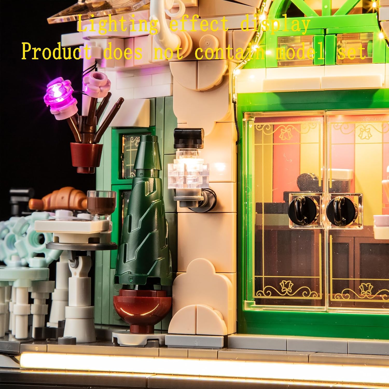 GEAMENT LED Light Kit Compatible with Lego French Café Building Blocks Model - Lighting Set for Icons 10362 (Model Set Not Included)