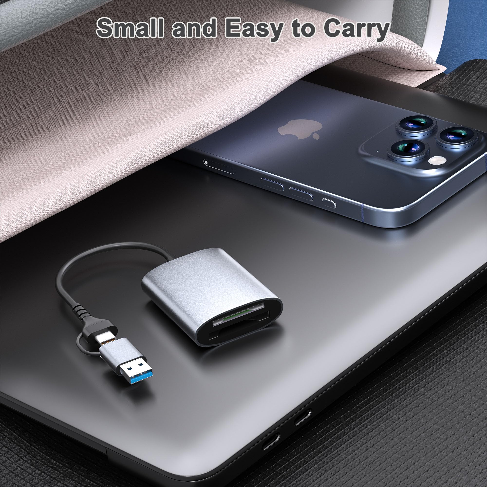 Professioneller CFexpress Typ B und SD Dual-Slot Speicherkartenleser mit USB 3.2 Gen 2 (10 Gbit/s) Übertragungsgeschwindigkeit, USB C & USB-A 2-in-1 CFexpress Typ B/SD Kartenadapter