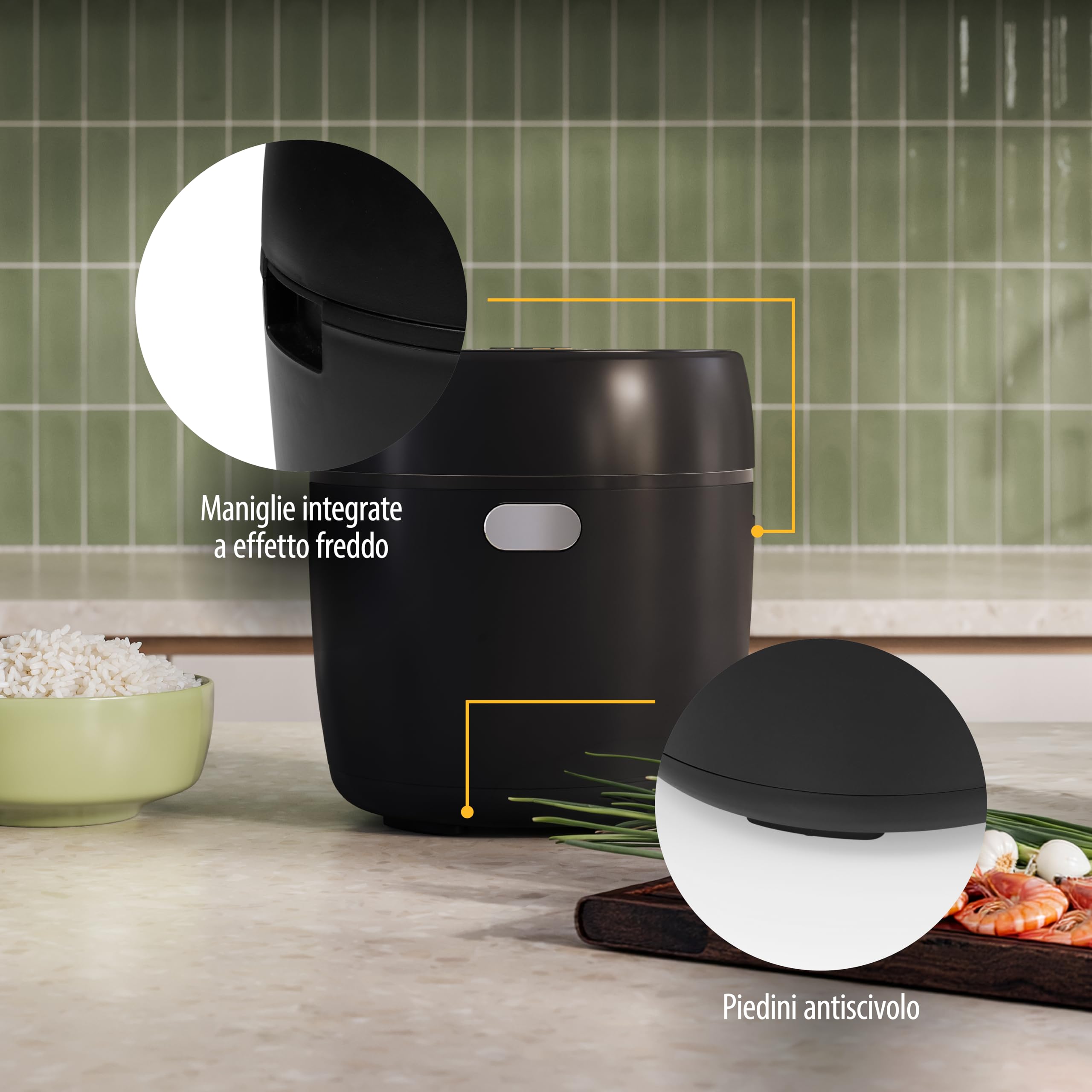 Tristar Cuociriso Digitale con Funzione Low Carb, 8 Programmi Automatici, Capacità 0,6 L di Riso, Pannello Digitale, Facile da Pulire, RK-6238