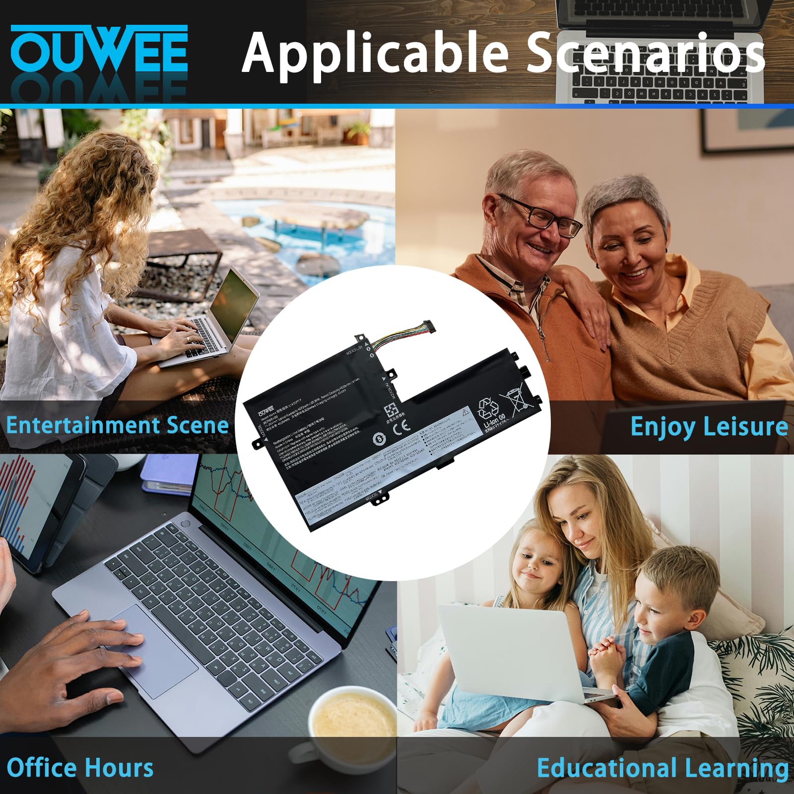 Amazon.com: OUWEE L18C3PF7 Laptop Battery Compatible With Lenovo