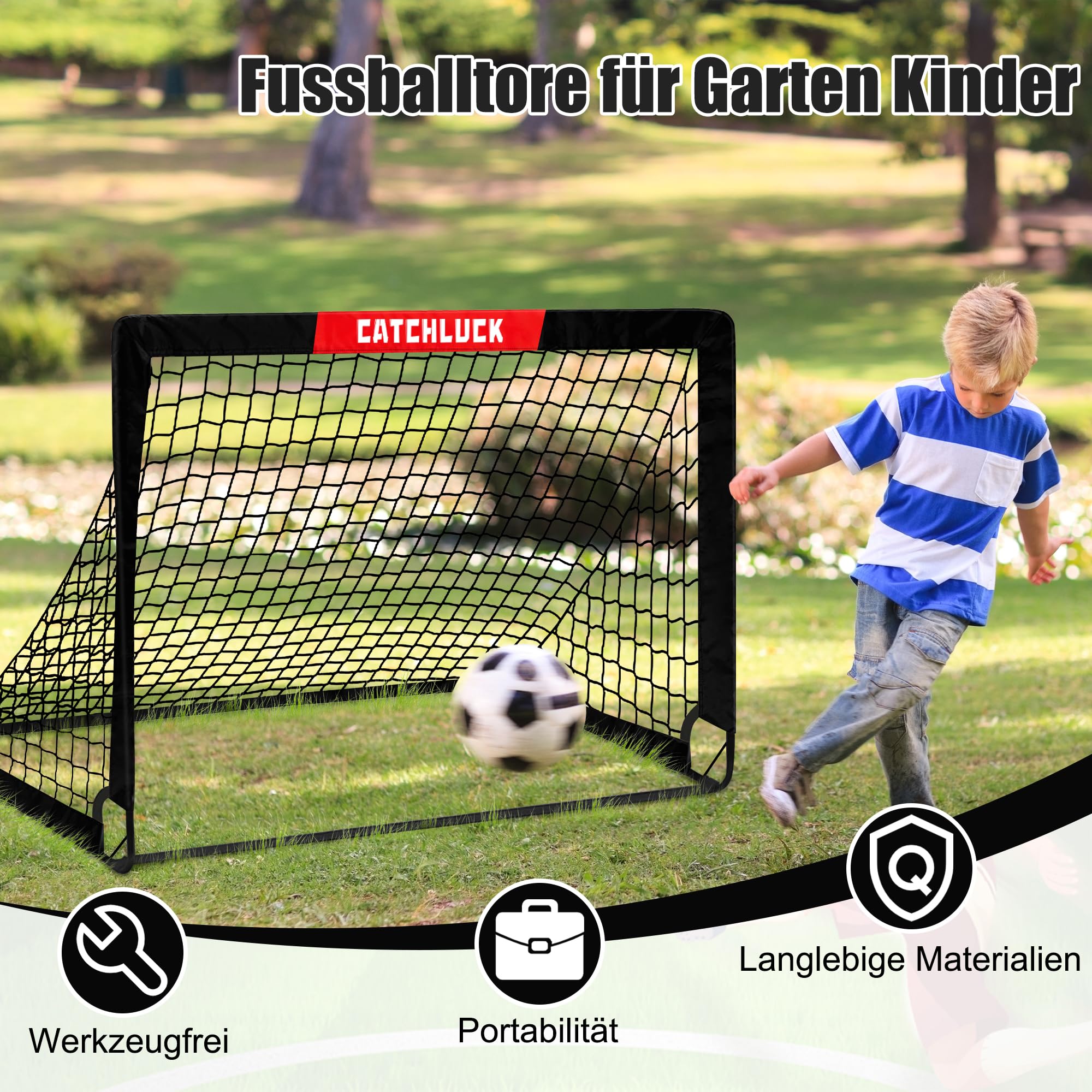 Fussballtore für Kinder Garten Fußballtor Tore Fußball Kinder Pop Up 2er Set Outdoor Fussballtor mit Tragetasche
