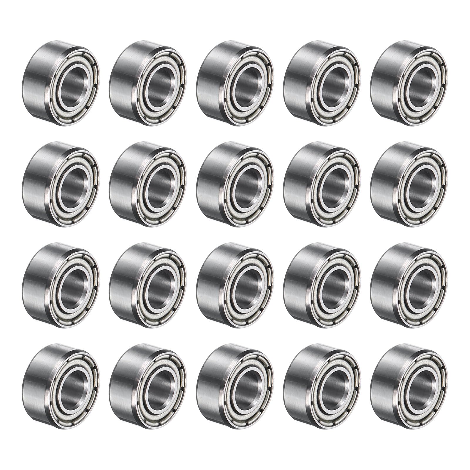 QUARKZMAN 20 sztuk 684ZZ łożyska kulkowe zwykłe 4 x 9 x 4 mm, łożyska ze stali chromowanej, podwójnie uszczelnione, precyzyjne łożyska, P0 (ABEC 1)