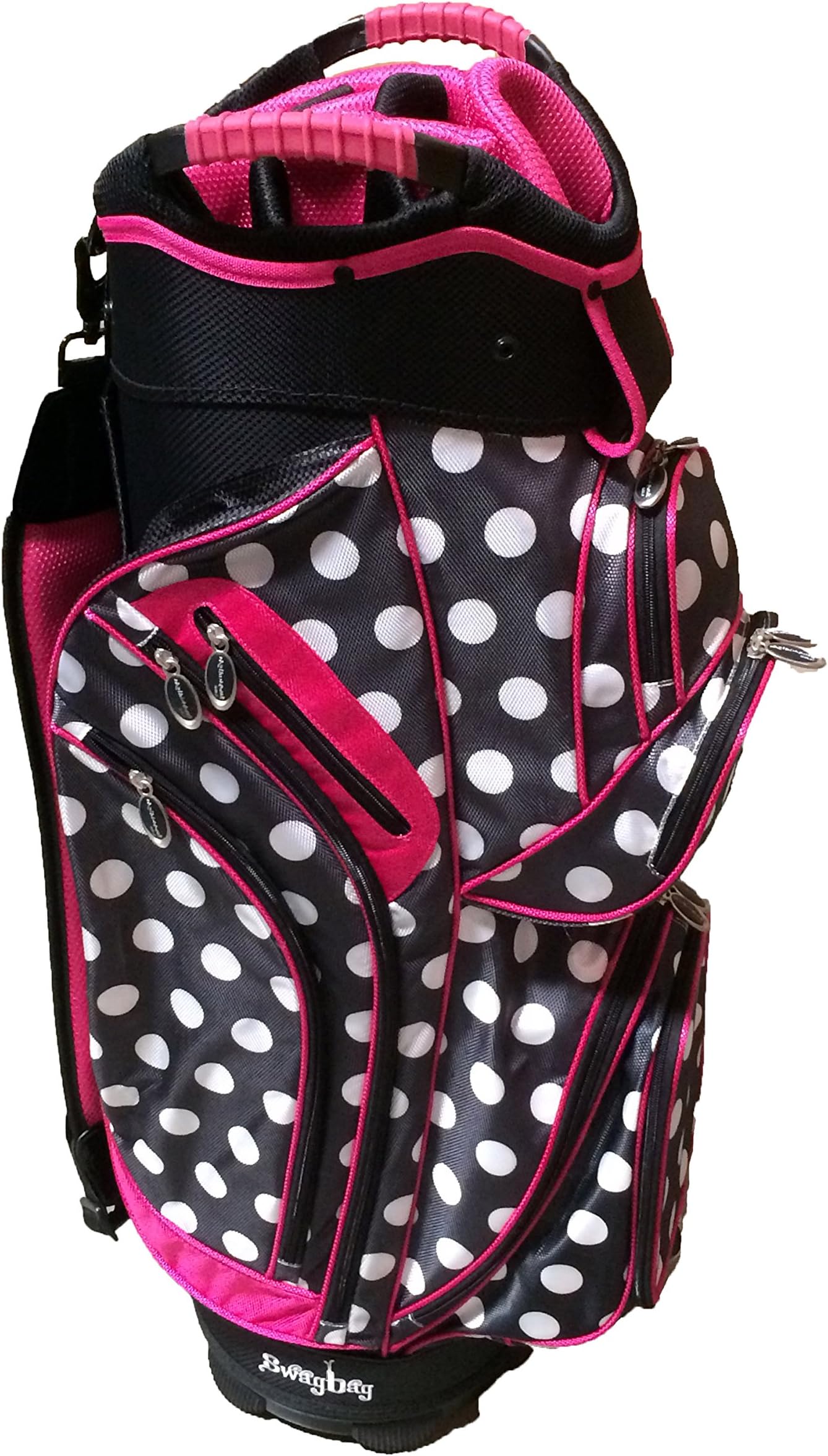 Women's M2500 Cart Bag, Pink Polka