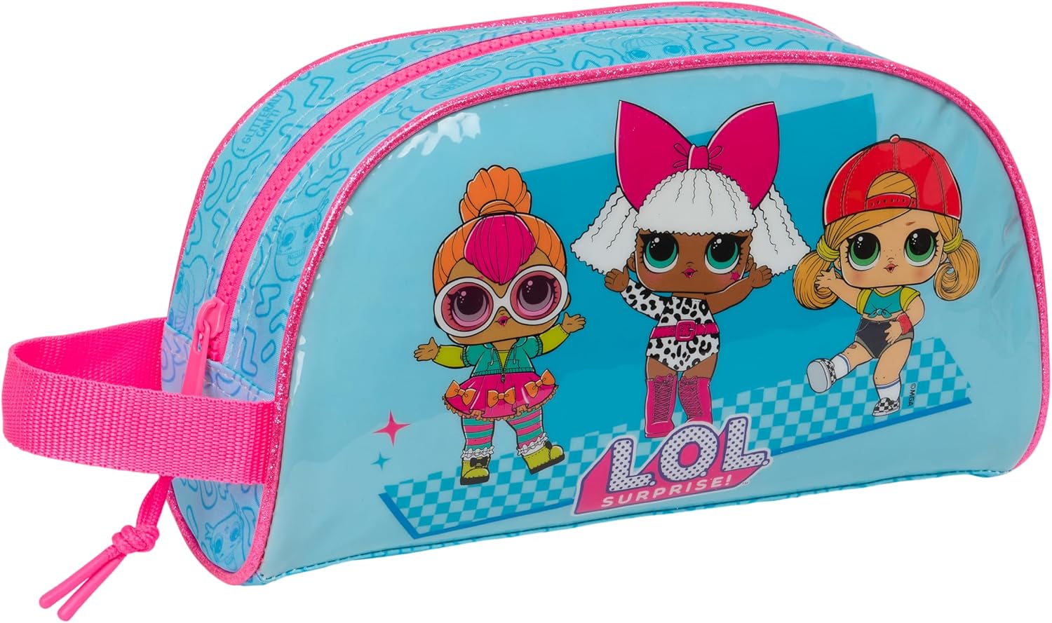 LOL Surprise! Divas – Large Children's Toiletry Bag, Adaptable to Trolley, Ideal for Children from 5 to 14 Years, Comfortable and Versatile, Quality and Resistance, 26 x 16 x 9 cm, Blue, Blue,, Blue,
