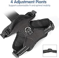 Vista 7 de Arnés para perro sin tirones, arnés reflectante para perro sin estrangulamiento, chaleco acolchado suave ajustable para mascotas con asa de fácil