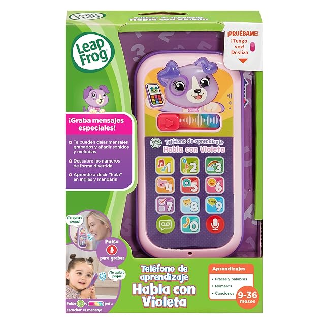 Foto 5 de 7 de Leapfrog VTech - Teléfono de Aprendizaje Habla con Violeta, Teléfono Interactivo, Graba Mensajes…
